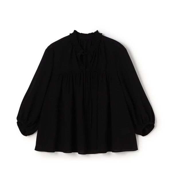 Ballsey「シアートロピカル ボリュームギャザーブラウス」|シャツ・ブラウス|19 ブラック