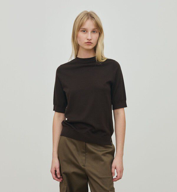 DES PRES「ウーステッドウール ハーフスリーブプルオーバー」|ニット・セーター|