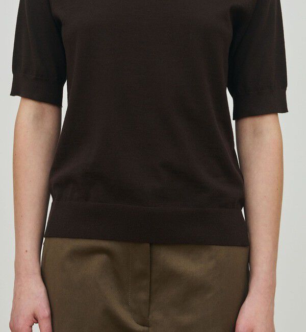 DES PRES「ウーステッドウール ハーフスリーブプルオーバー」|ニット・セーター|