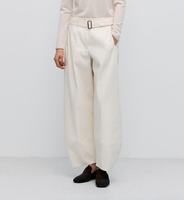 BACCA「コットンポリエステルビンテージギャバジン ベルトワイドパンツ」|その他|