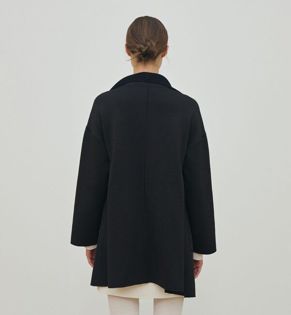 DES PRES「ヘリンボーンダブルフェイス トライアングルカラーコート」|その他|