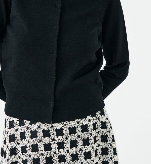 Ballsey「ウールポリエステルパールコンビ クルーネックカーディガン」|カーディガン|