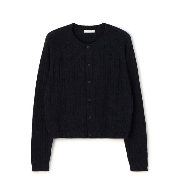 MACPHEE「ギザケーブル クルーネックカーディガン」|カーディガン|69 ネイビー