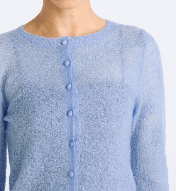 Edition「モヘアシアー クルーネックカーディガン」|カーディガン|