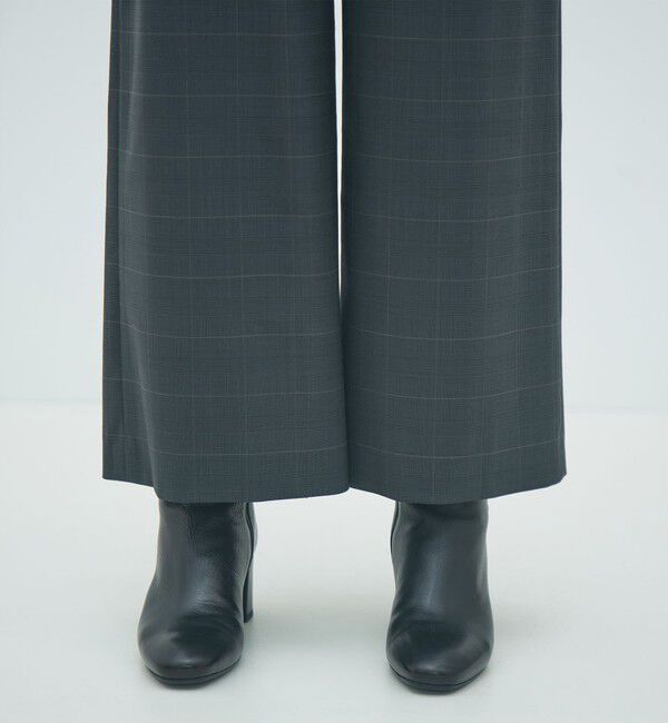 MACPHEE「ポリエステルウールストレッチチェック フレアパンツ」|その他|