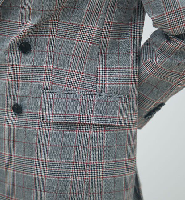 MACPHEE「ライトウールチェック ダブルブレストジャケット」|テーラードジャケット|