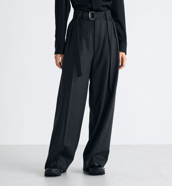 Edition「ストレッチフラノ ベルテッドスラックス」|スラックス|