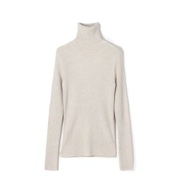 GALERIE VIE「プルミエールウールリブ タートルネックプルオーバー」|ニット・セーター|41 ライトベージュ