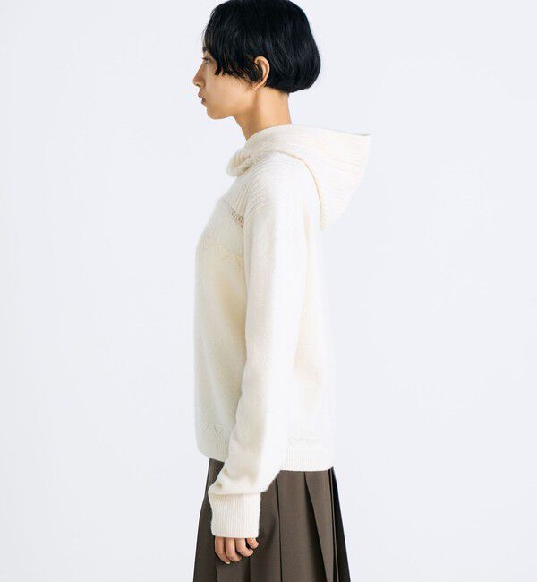 Edition「パッチワークレース フーデットニット」|ニット・セーター|