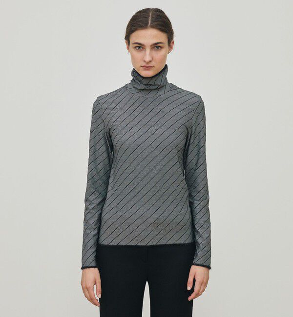 DES PRES「ダイアゴナルジャージー タートルネックプルオーバー」|Tシャツ・カットソー|