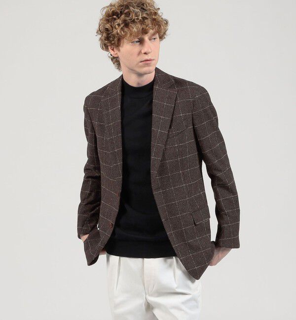 TOMORROWLAND MENS「ウールシルクナイロン シングルブレステッド 2Bジャケット BOTTO GIUSEPPE」|テーラードジャケット|