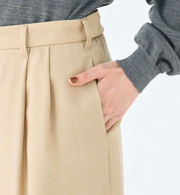 Ballsey「ライトカルゼ タックワイドパンツ」|その他|