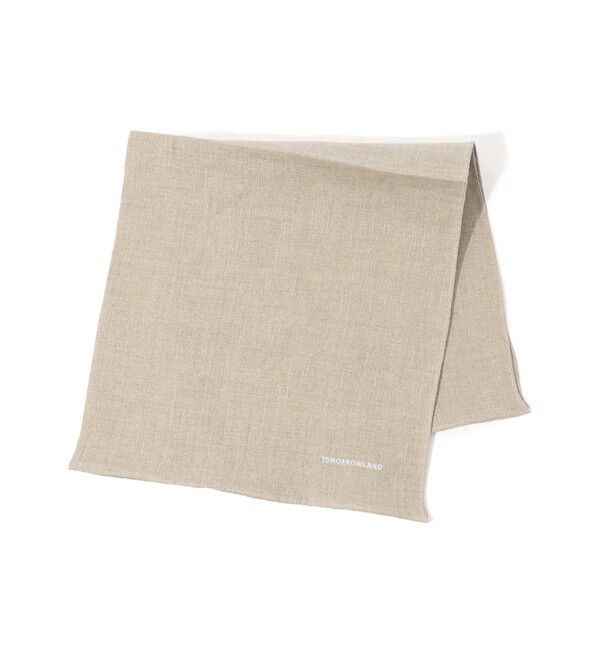 TOMORROWLAND GOODS「TOMORROWLAND リネンハンカチ」|ハンカチ|41 ライトベージュ