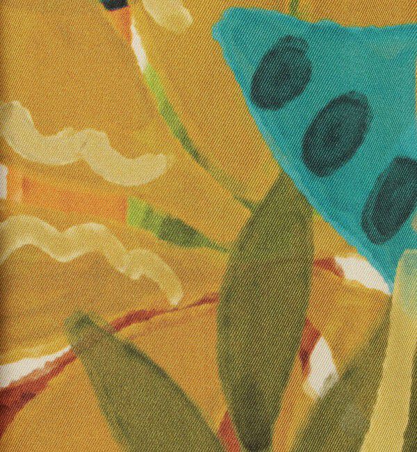 CABaN「ポリエステル リーフプリントフレアスカート」|スカート|