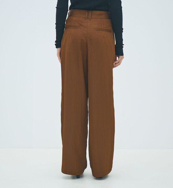 MACPHEE「レーヨンナイロンカルゼ タックワイドパンツ」|その他|