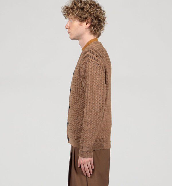 TOMORROWLAND MENS「TOMORROWLAND tricot アルパカポリエステルケーブル Vネックカーディガン」|カーディガン|