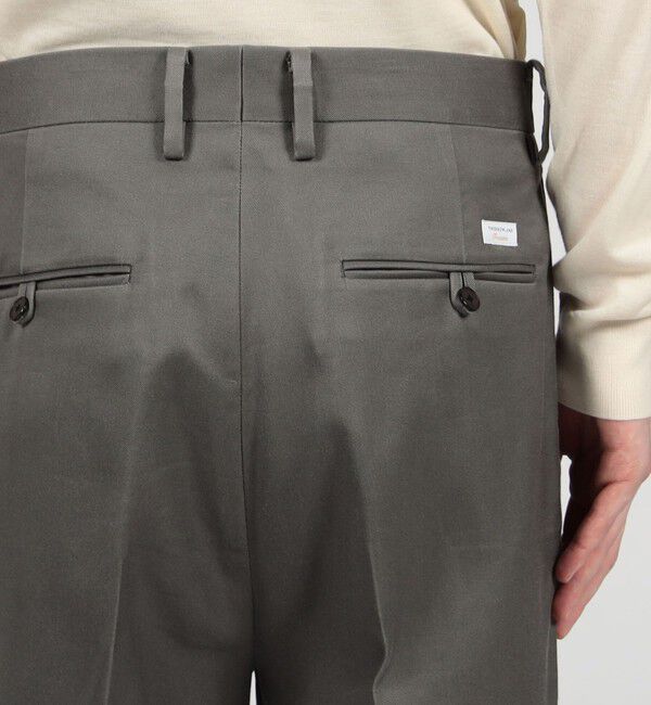 TOMORROWLAND MENS「コットンレーヨン 2プリーツ ワイドストレート バレルパンツ」|スラックス|