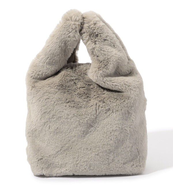 TOMORROWLAND GOODS「VANGI フェイクファー ショッピングバッグ」|ハンドバッグ|43 ベージュ