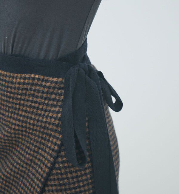 MACPHEE「ウールジャカード ラップスカート」|スカート|