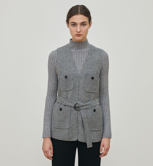 DES PRES「ライトダブルフェイスシャギー ベルテッドジレ」|ベスト・ジレ|