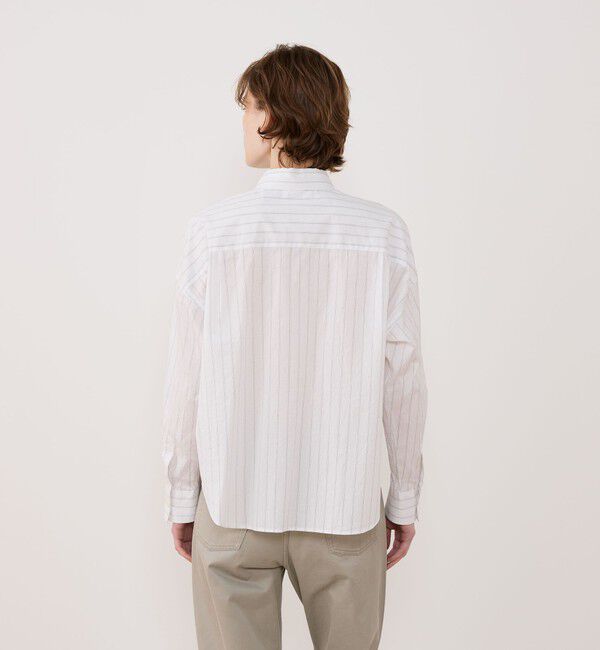 GALERIE VIE「コットンシルクブロード ドロップショルダーシャツ」|シャツ・ブラウス|