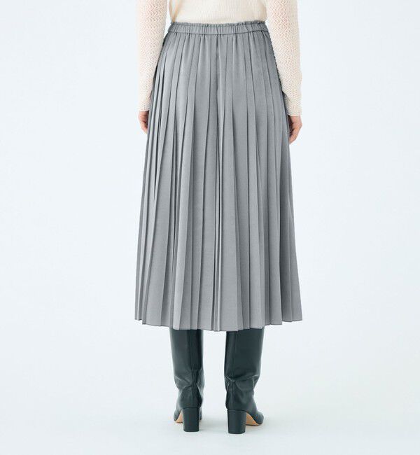 Ballsey「スエードサテン プリーツスカート」|スカート|