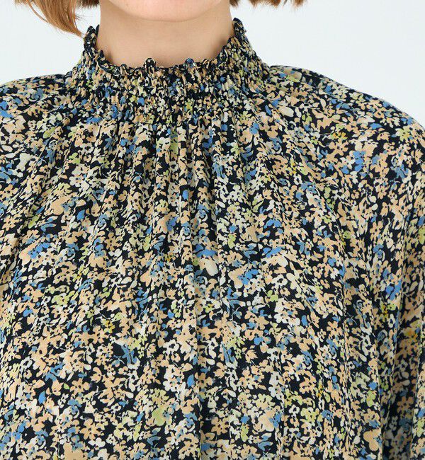 Ballsey「ブローフラワープリント シャーリングロングワンピース」|ワンピース|