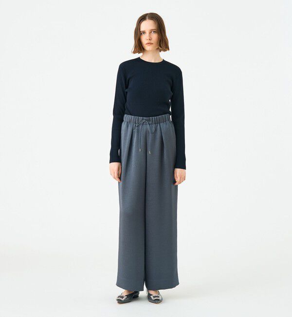 Ballsey「グリッツィーサテン イージーワイドパンツ」|その他|