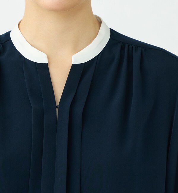 Ballsey「プリマベーラデシン スキッパータックブラウス」|シャツ・ブラウス|