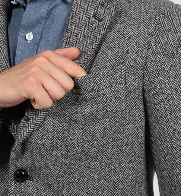 TOMORROWLAND MENS「ブリティッシュウールツイード シングルブレステッド3Bジャケット ZANIERI」|テーラードジャケット|