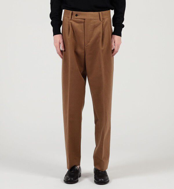 TOMORROWLAND MENS「コットンシルクモールスキン 1プリーツ テーパードパンツ」|その他|