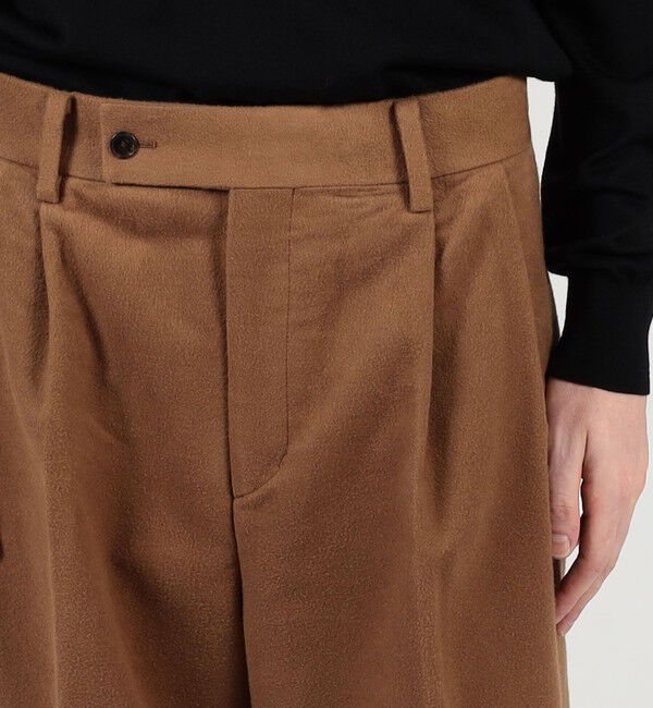 TOMORROWLAND MENS「コットンシルクモールスキン 1プリーツ テーパードパンツ」|その他|