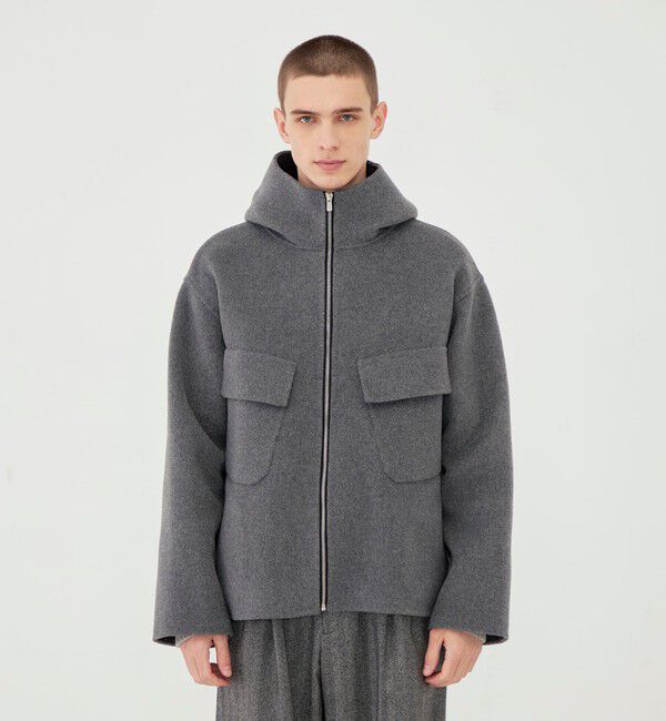 GALERIE VIE「ウールカシミヤダブルフェイス フーデッドブルゾン」|その他|