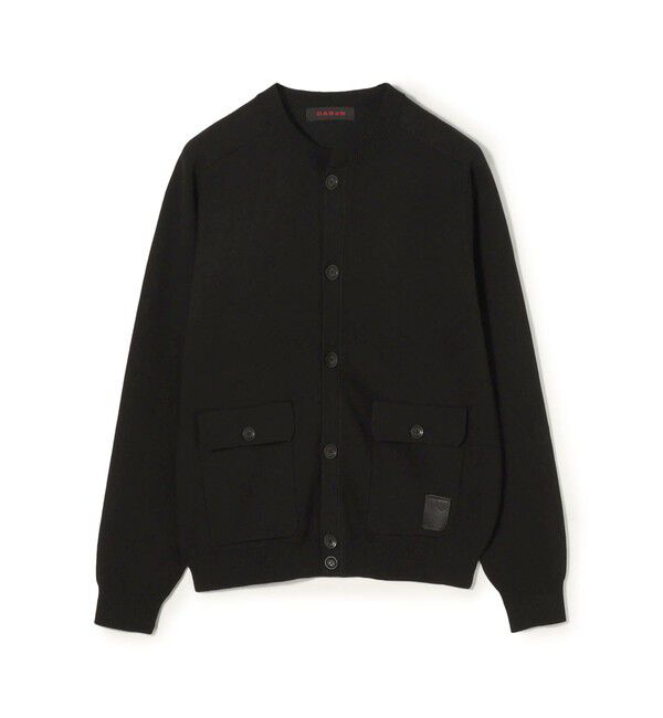 CABaN「コットンカシミヤ フラップポケットニットブルゾン」|カーディガン|19 ブラック
