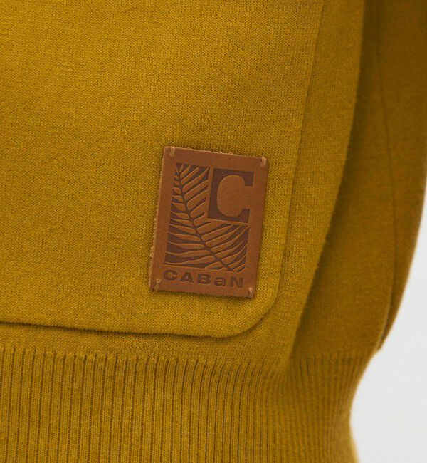 CABaN「コットンカシミヤ フラップポケットニットブルゾン」|カーディガン|