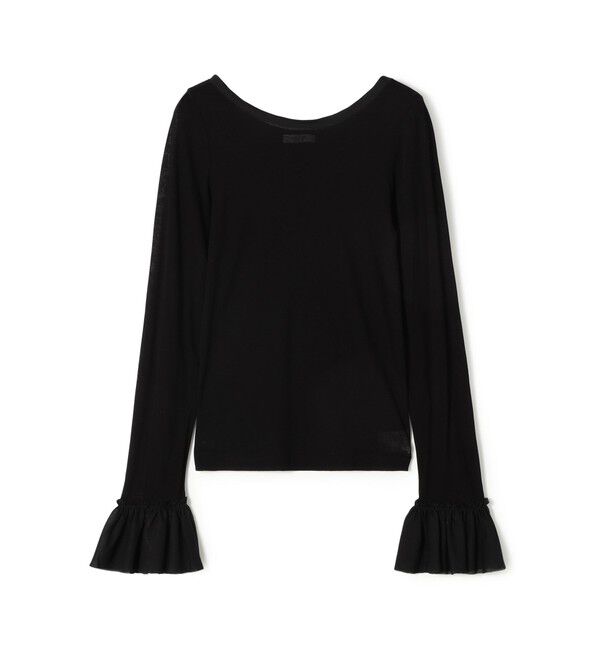 MACPHEE「シアージャージーコンビ ラウンドネックプルオーバー」|Tシャツ・カットソー|19 ブラック