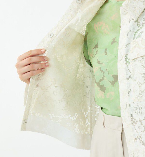 Ballsey「フラワーコードレース ステンカラーブルゾン」|ブルゾン・スタジャン|