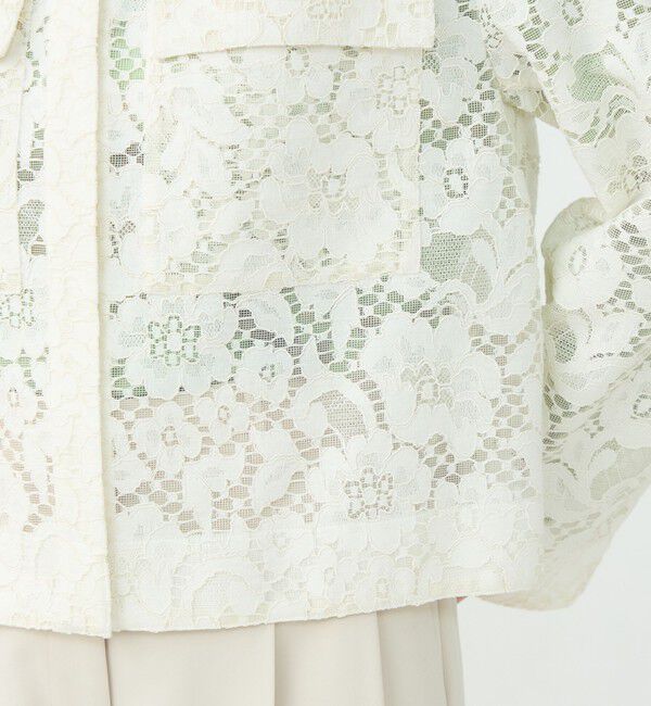 Ballsey「フラワーコードレース ステンカラーブルゾン」|ブルゾン・スタジャン|