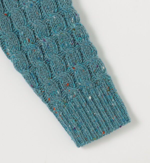 CABaN「ウールネップ ケーブルニットカーディガン」|カーディガン|