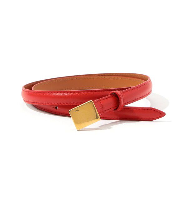 TOMORROWLAND GOODS「Maison Boinet ゴールドバックルベルト」|ベルト|35 レッド