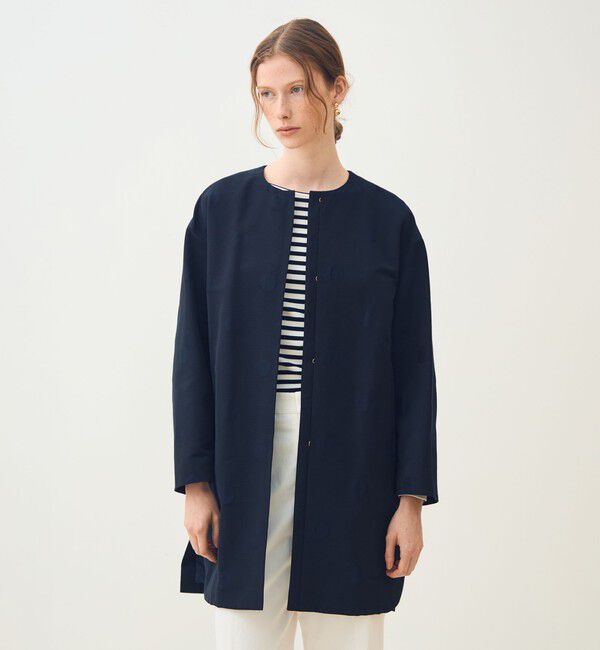 TOMORROWLAND collection「グログランドット ノーカラーコート」|ノーカラーコート|