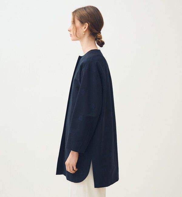 TOMORROWLAND collection「グログランドット ノーカラーコート」|ノーカラーコート|