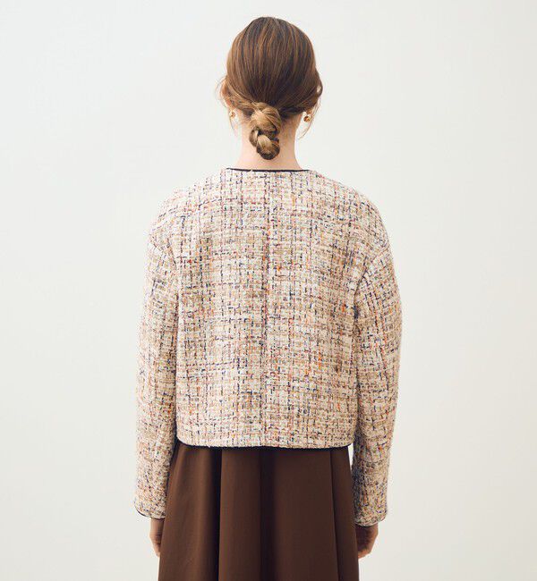 TOMORROWLAND collection「ホロウファンシーツイード ノーカラートリミングジャケット」|ノーカラージャケット|