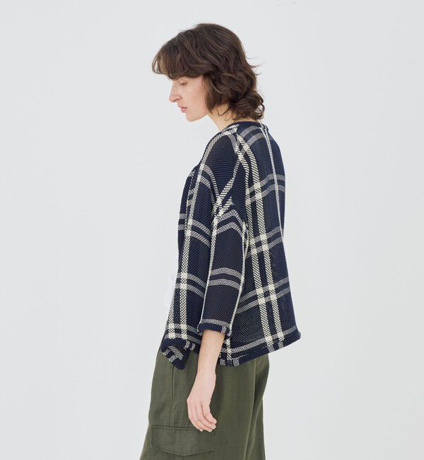 GALERIE VIE「ラッセルコットン ワイドバランスジャケット」|ノーカラージャケット|