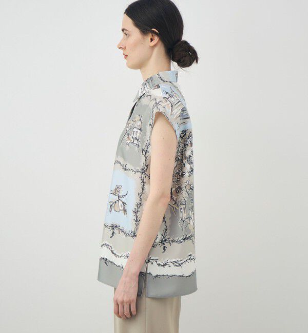 TOMORROWLAND collection「ローマプリント フレンチスリーブブラウス」|シャツ・ブラウス|