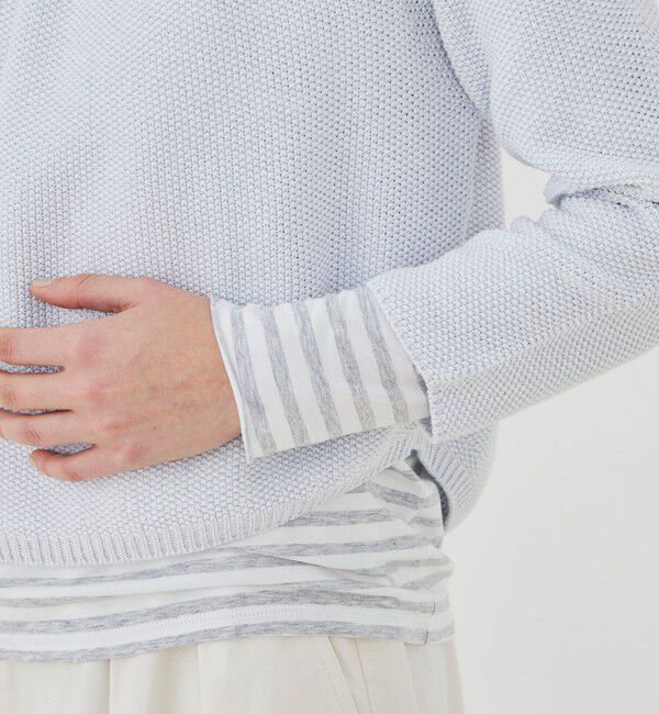 GALERIE VIE「コットンカノコ バックジッププルオーバー」|ニット・セーター|