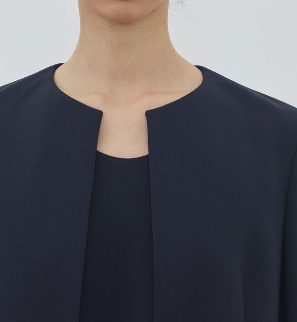 DES PRES「ライトダブルクロス ノーカラージャケット」|ノーカラージャケット|