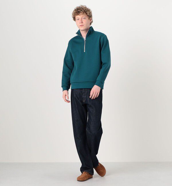 TOMORROWLAND MENS「スビンコットンダンボール ハーフジッププルオーバースウェット」|スウェット・ジャージ|