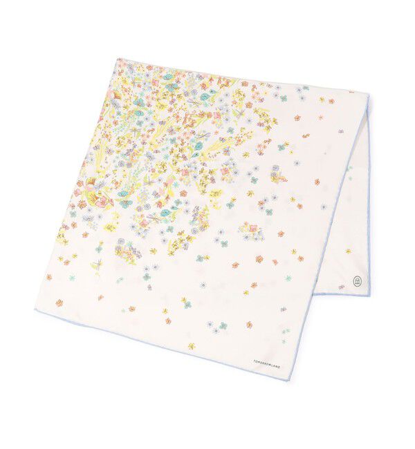 TOMORROWLAND GOODS「Atelier TOMORROWLAND FLOWER シルクスカーフ」|バンダナ・スカーフ|12 ホワイト系