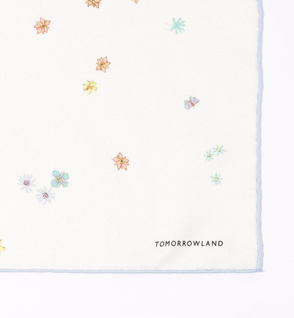 TOMORROWLAND GOODS「Atelier TOMORROWLAND FLOWER シルクスカーフ」|バンダナ・スカーフ|
